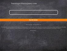 Tablet Screenshot of learningwithmissjenny.com